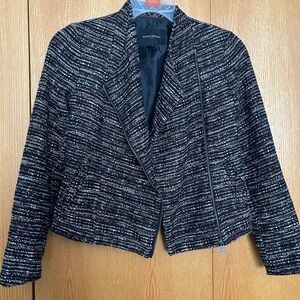 Banana Republic Black and White Tweed Blazer